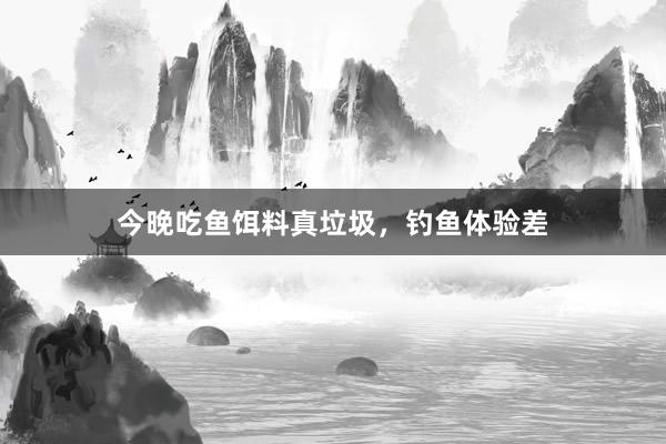 今晚吃鱼饵料真垃圾，钓鱼体验差